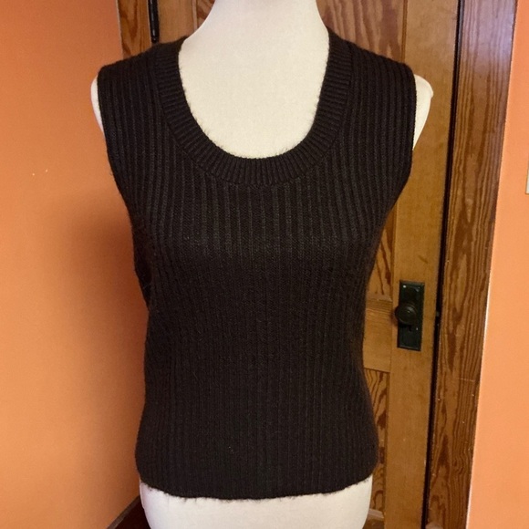 Vintage 70s brown sweater vest - Picture 7 of 8